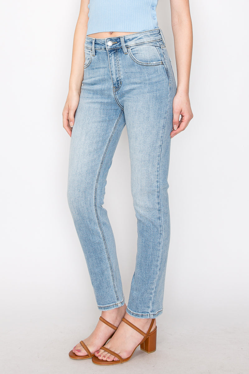 high rise straight High Rise Straight Leg Jeans view 19 (bottom) - shop at us.meeeshop