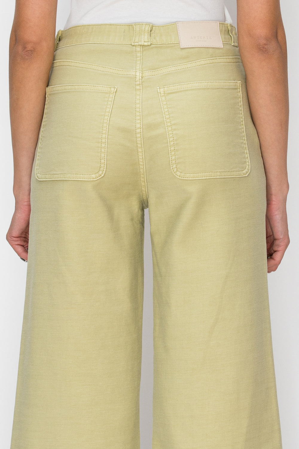 High Rise Wide Leg Sage Jeans view 9 - High-Waisted - High Rise Jeans Women (bottom)