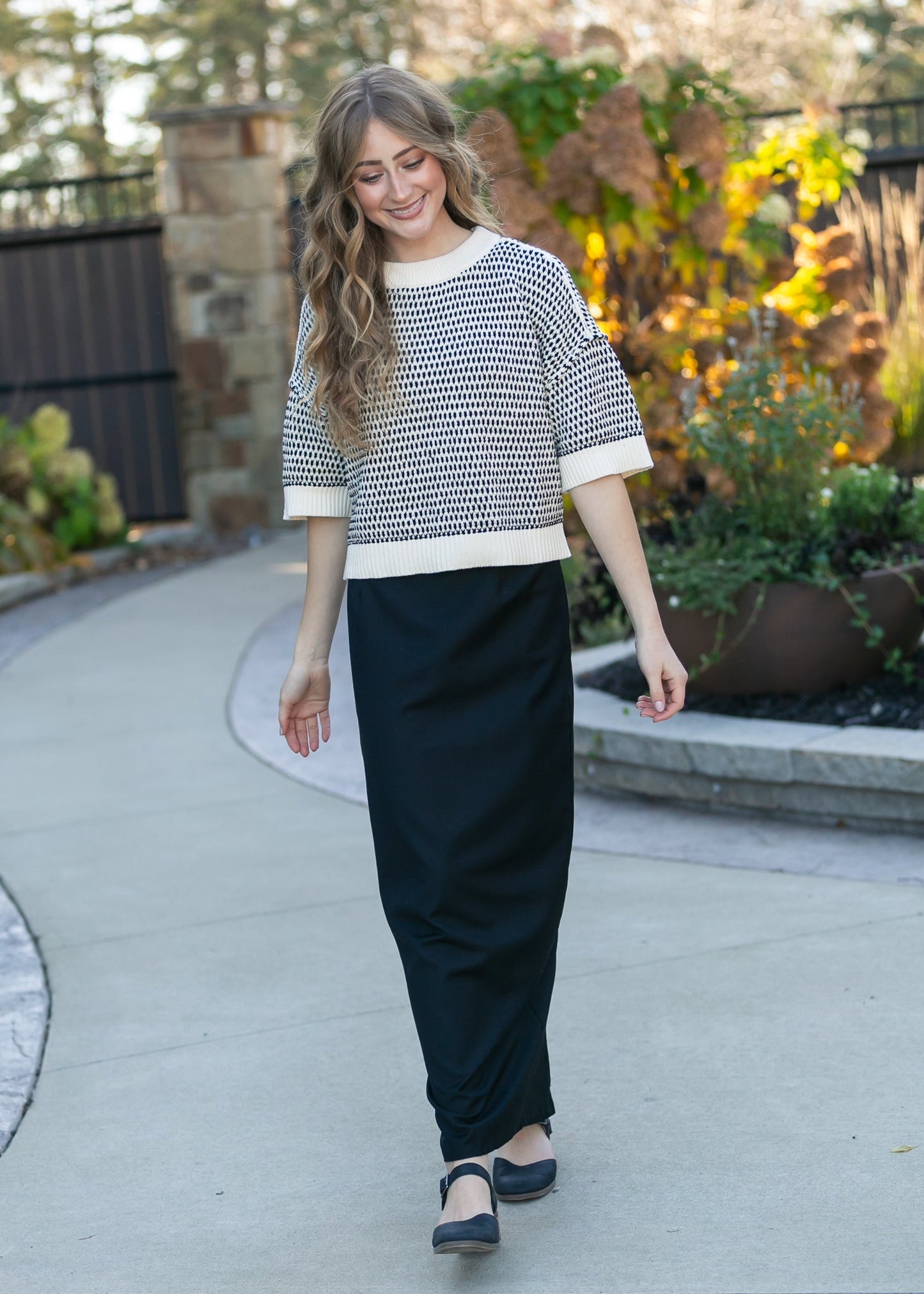 Hollis Long Maxi Skirt in Black view 12 (dress)