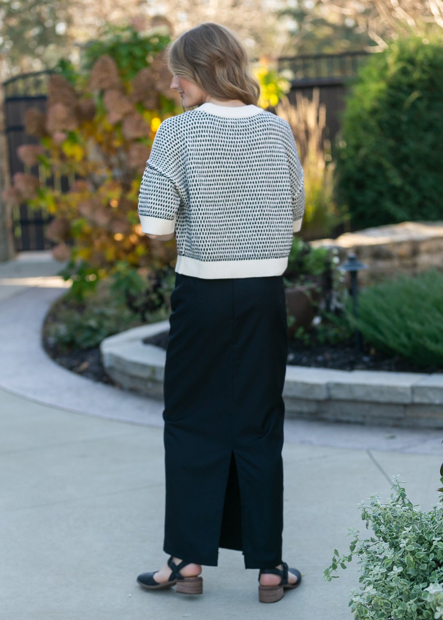 Hollis Long Maxi Skirt in Black view 13 (dress)