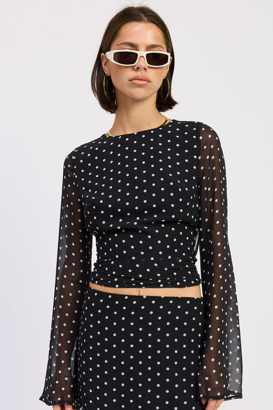 Holly Top in Black Polka Dot - Holly Topiary