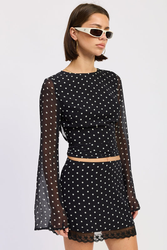 Holly Top in Black Polka Dot view 2 - Holly Topiary