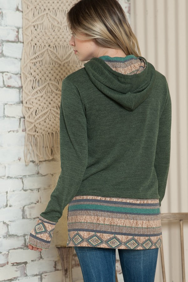 Hoodie Pullover with Thumbhole Sleeves view 10 - Thumbhole Hoodie (top)