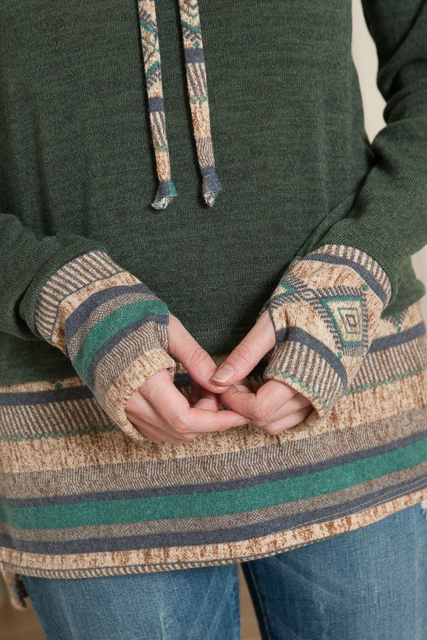 Hoodie Pullover with Thumbhole Sleeves view 11 - Thumbhole Hoodie (top)