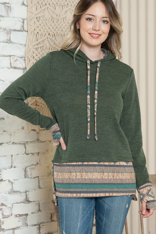 Hoodie Pullover with Thumbhole Sleeves view 8 - Thumbhole Hoodie (top)