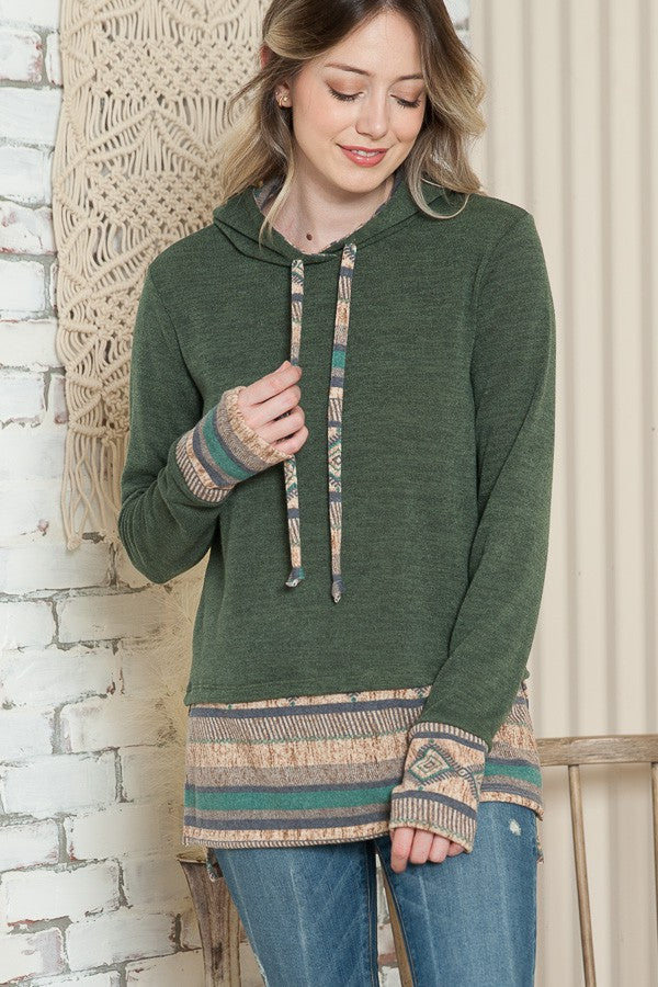 Hoodie Pullover with Thumbhole Sleeves view 9 - Thumbhole Hoodie (top)