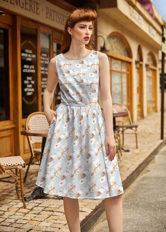 Hot Air Balloon Vintage Dress in S - Air Balloon Costume