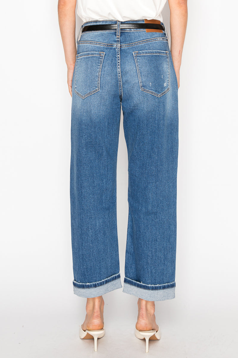 Hybrid High Rise Straight Leg Jeans in 15 (31) view 7 - High-Waisted (bottom)