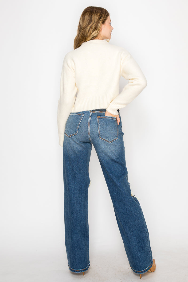 Hybrid Stretch Ripped Relaced Flare Jeans in 13 (30) view 7 - Comfort Stretch - Hybrid Jeans Stretch (bottom)