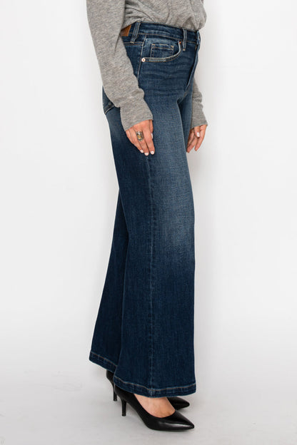 Hybrid Stretch Ripped Ultra High Rise Relaxed Flare Jeans in 5 (26) view 3 - High-Waisted - Hybrid Jeans Stretch