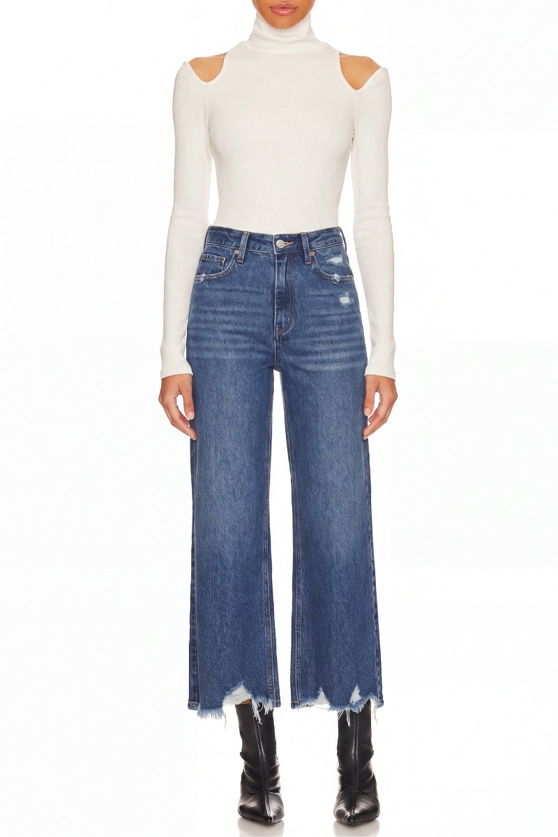Hybrid Ultra High Rise Relaxed Flare Jeans in Dark wash view 4 - High-Waisted - Ultra Hybrid Pants (bottom)