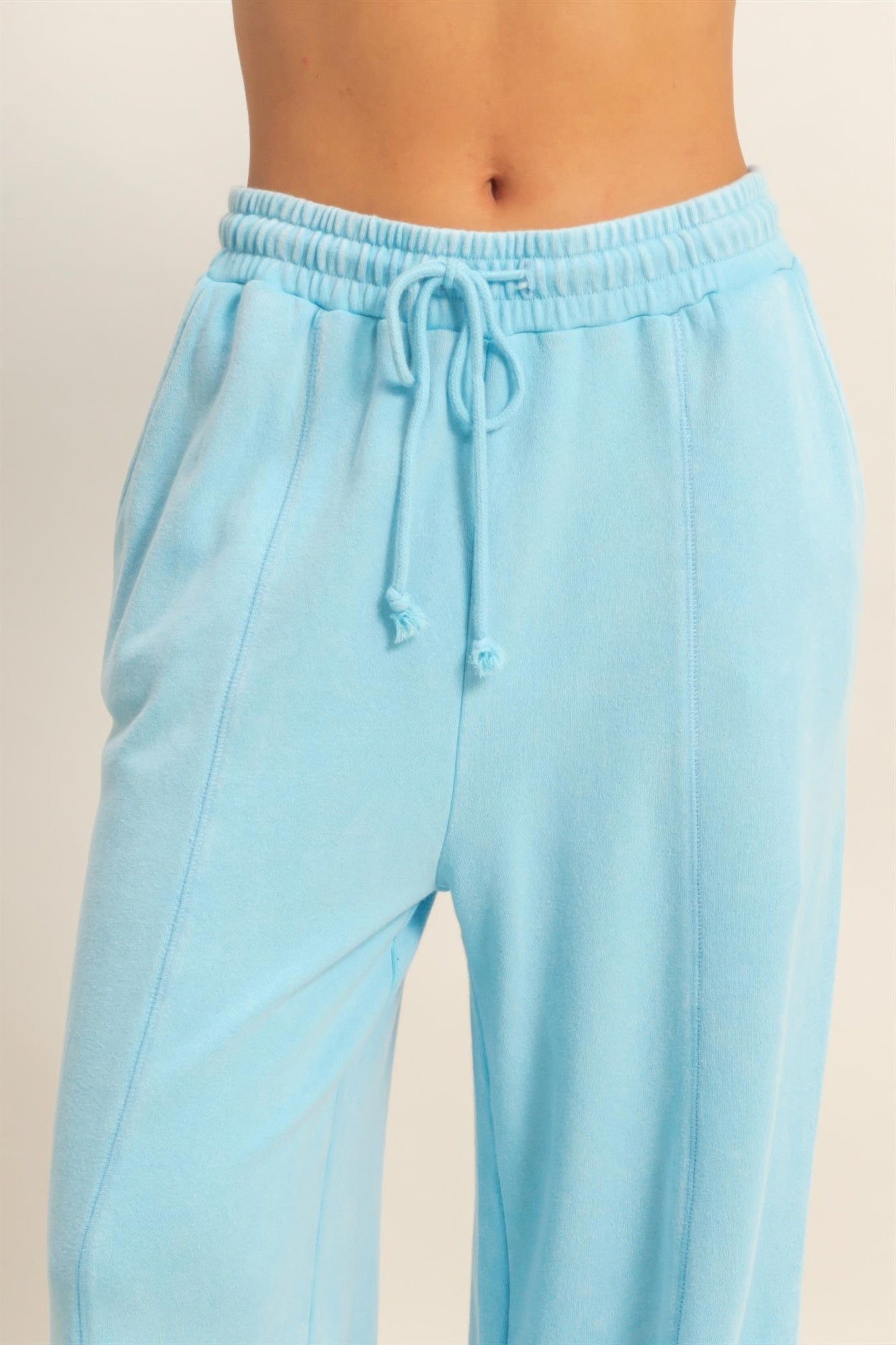 Hyfve Acid Wash French Terry Wide-leg Pants view 19 (bottom)