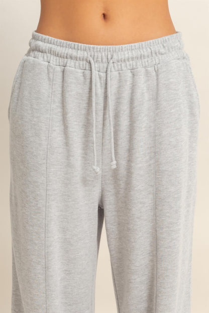 Hyfve Acid Wash French Terry Wide-leg Pants view 23 (bottom)
