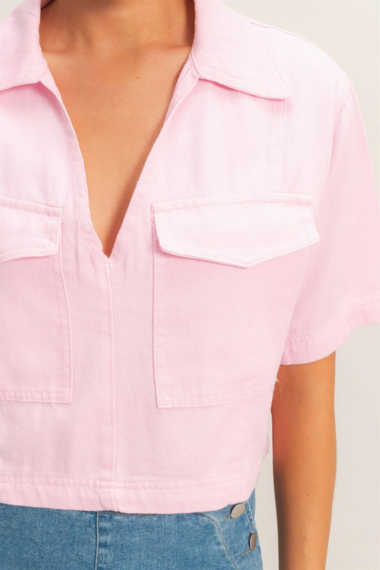 Hyfve Collared V-neck Top view 17 (top) - collared top, hyfve collared top - shop at us.meeeshop