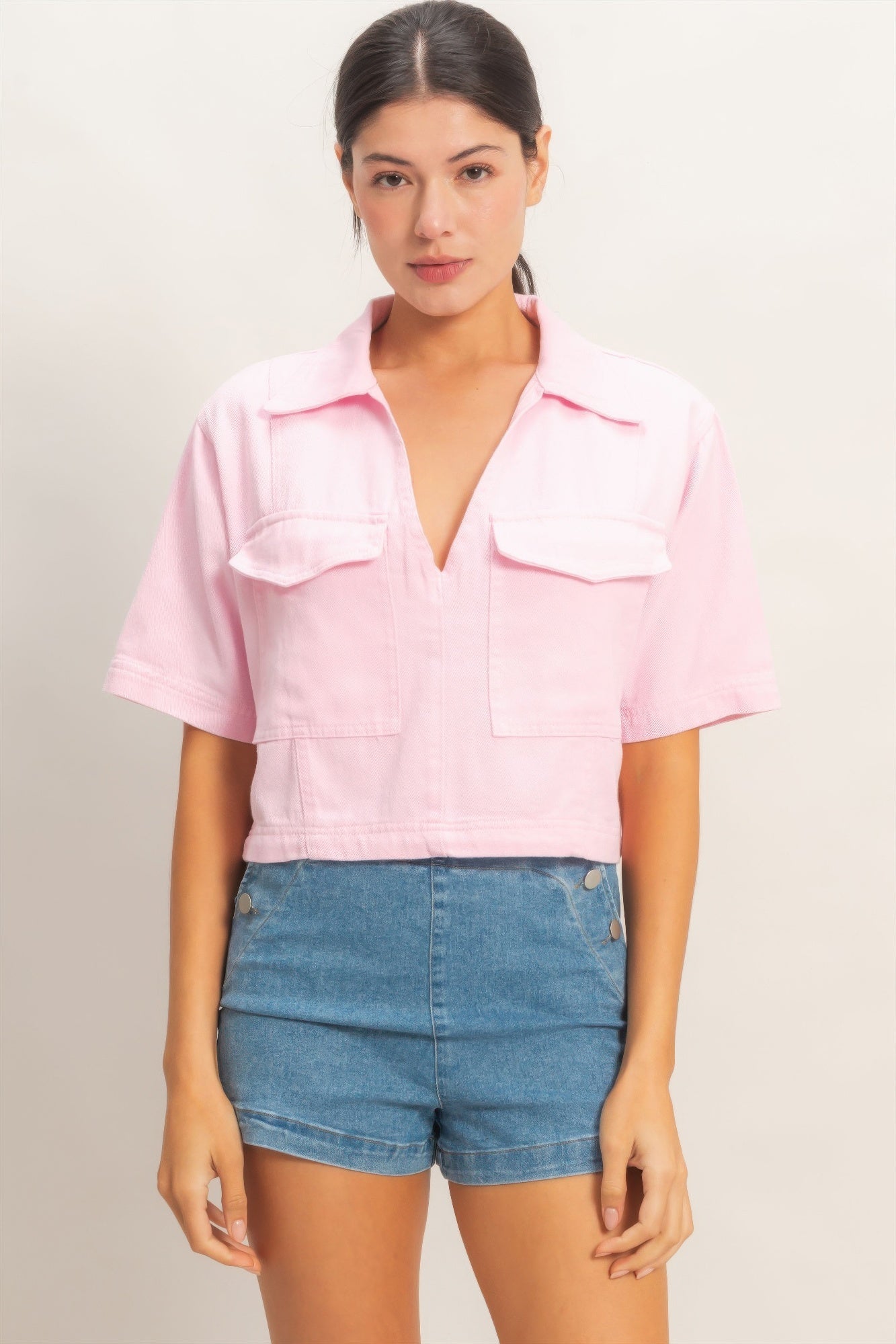 Hyfve Collared V-neck Top view 13 - Hyfve Tops