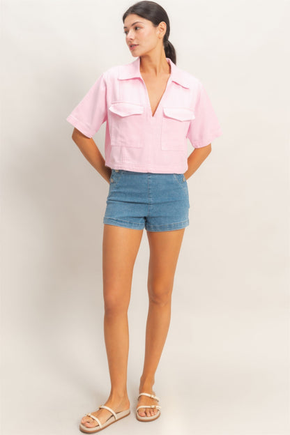 Hyfve Collared V-neck Top view 14 - Hyfve Tops