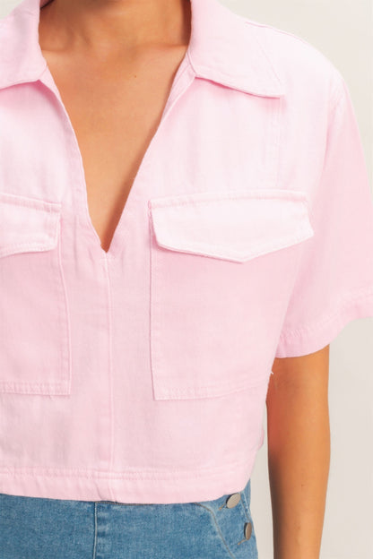 Hyfve Collared V-neck Top view 17 - Collared Top