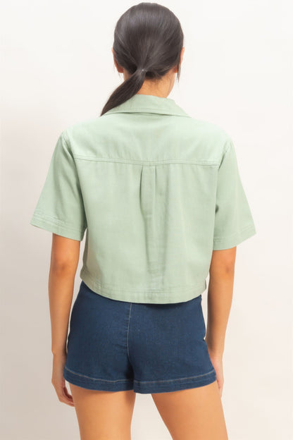 Hyfve Collared V-neck Top view 24 - Hyfve Tops