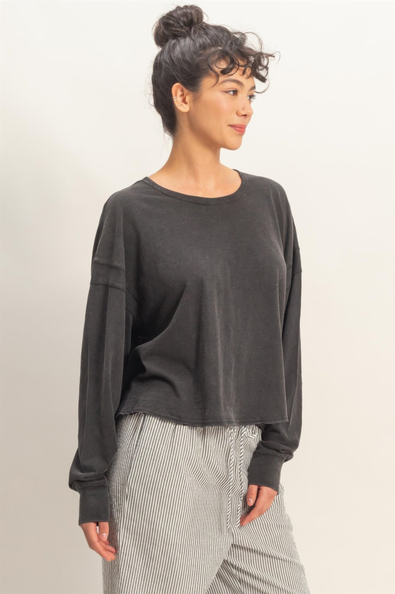 hyfve cross detail Hyfve Cross Detail Open Back Long-sleeve Top view 21 (top) - shop at us.meeeshop