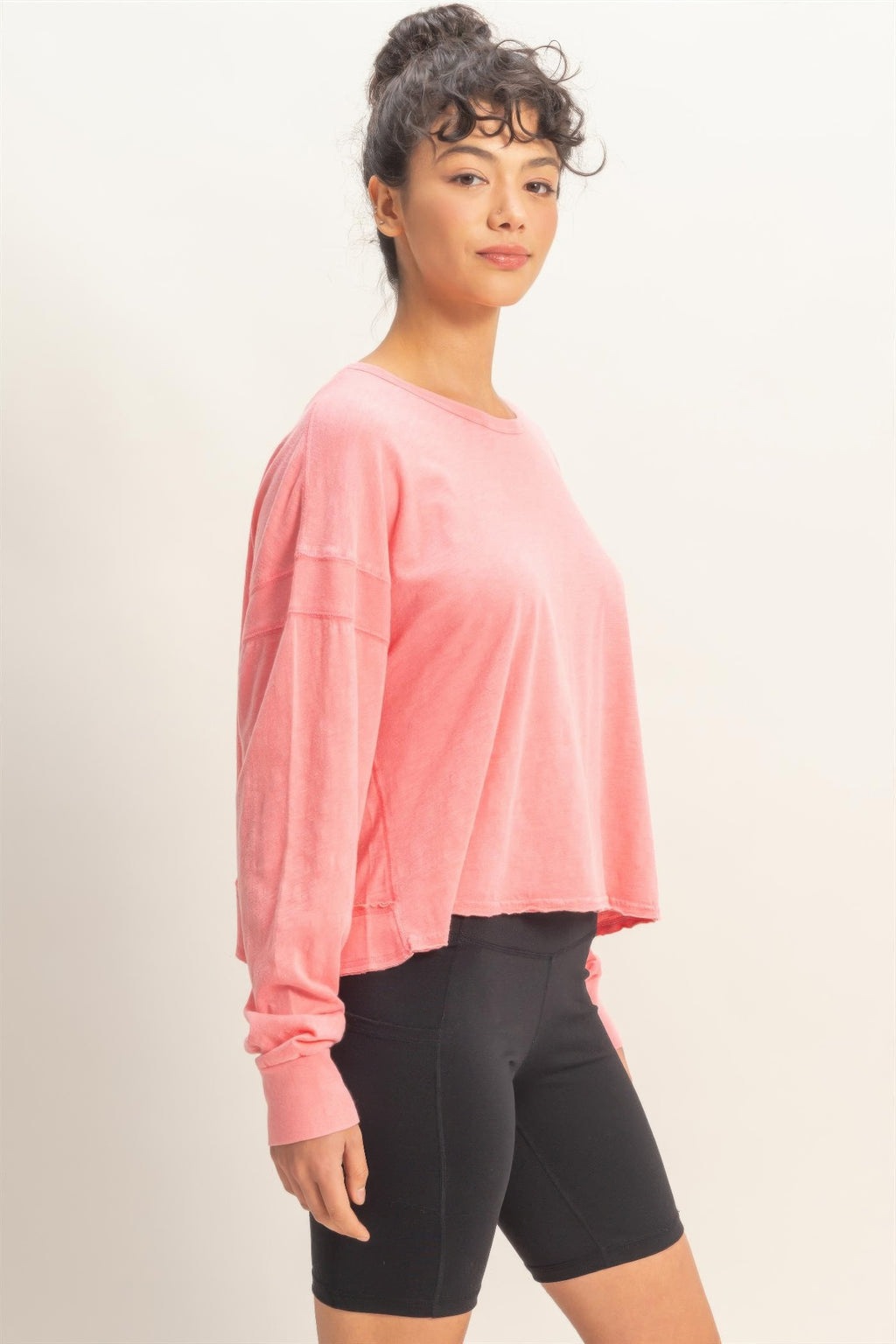 Hyfve Cross Detail Open Back Long-sleeve Top view 33 (top) - long top, open long top - shop at us.meeeshop