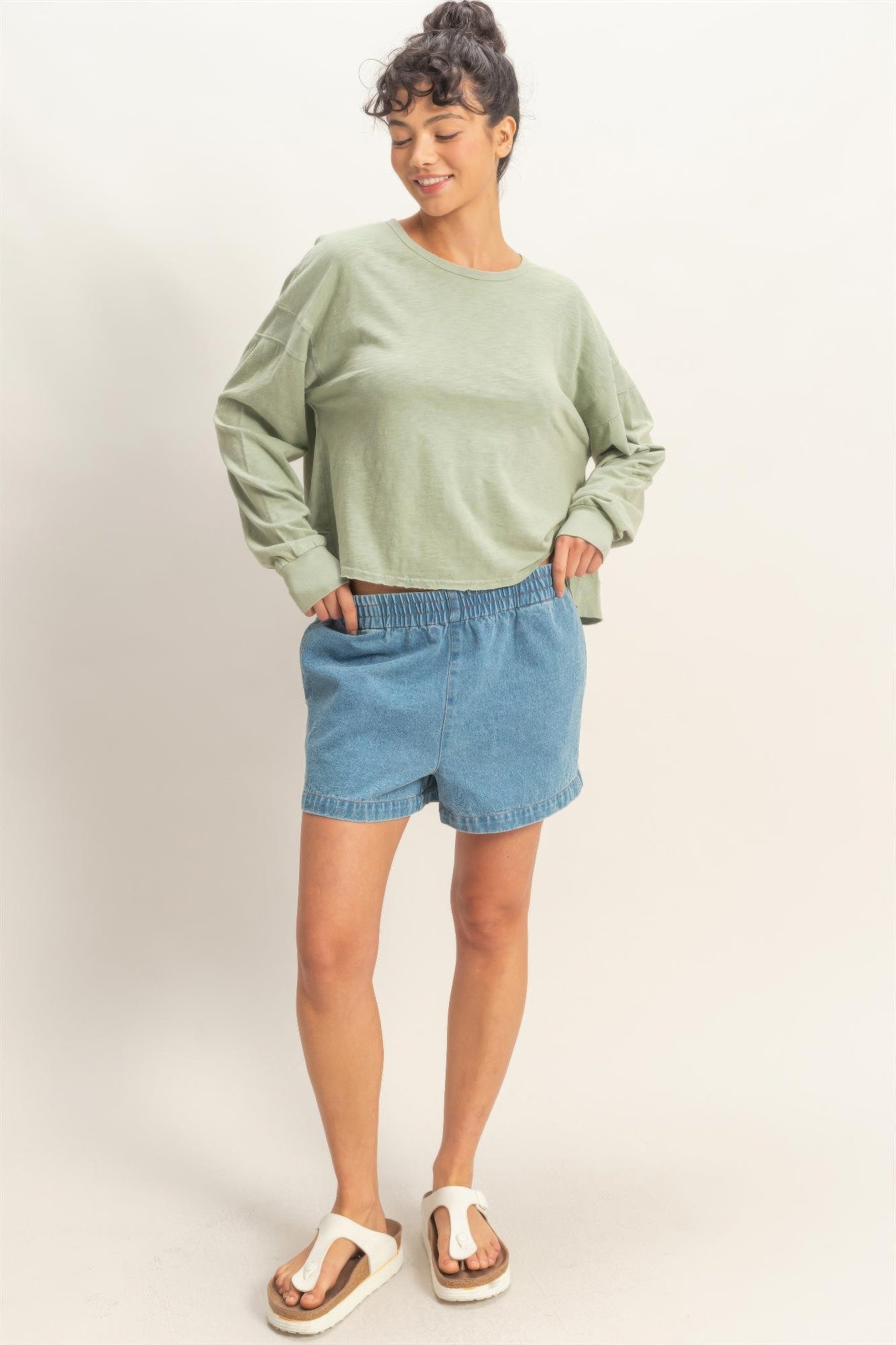 hyfve cross detail Hyfve Cross Detail Open Back Long-sleeve Top view 7 (top) - shop at us.meeeshop