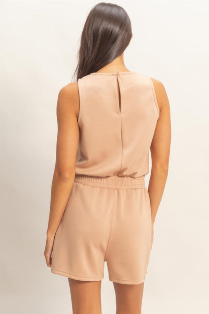 hyfve drawstring waist Hyfve Drawstring Waist Sleeveless Romper view 28 (one-piece) - shop at us.meeeshop