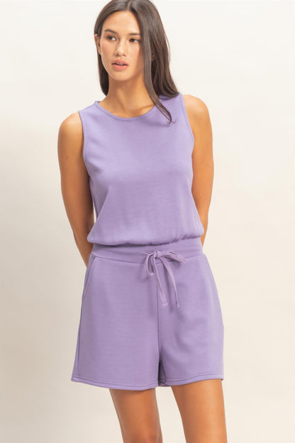 hyfve drawstring waist Hyfve Drawstring Waist Sleeveless Romper view 9 (one-piece) - shop at us.meeeshop