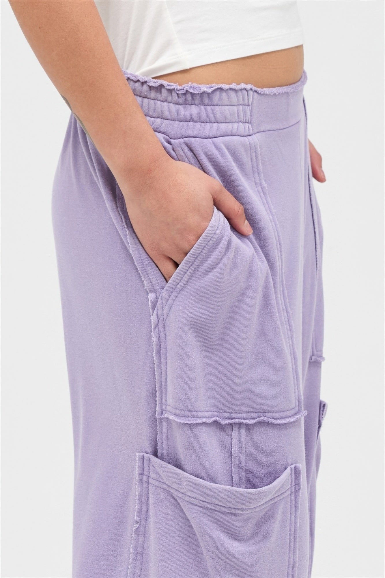 Hyfve Mineral Wash Wide Leg Cargo Pants view 17 (bottom)