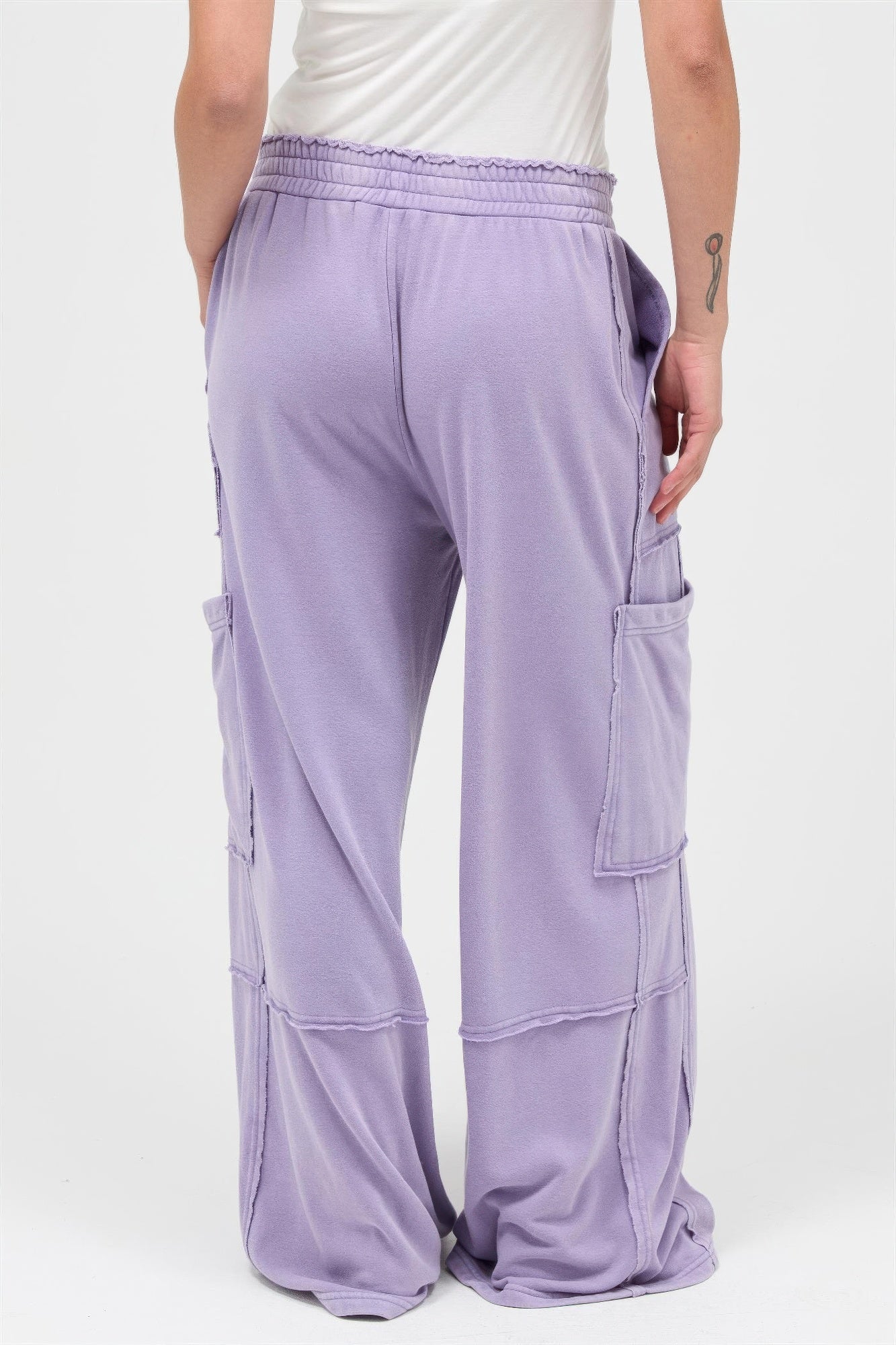 Hyfve Mineral Wash Wide Leg Cargo Pants view 18 (bottom)
