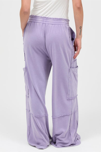 Hyfve Mineral Wash Wide Leg Cargo Pants view 18 (bottom)