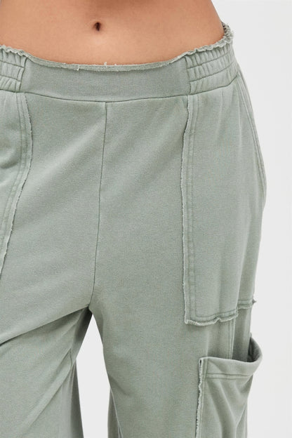 Hyfve Mineral Wash Wide Leg Cargo Pants view 22 (bottom)
