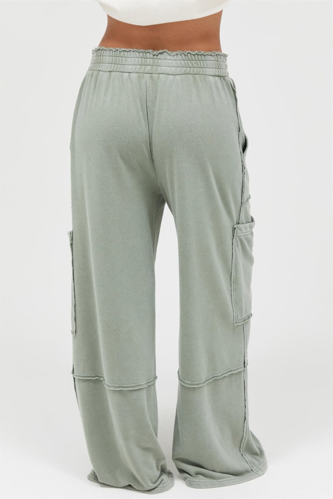 Hyfve Mineral Wash Wide Leg Cargo Pants view 23 (bottom)