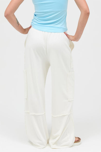 Hyfve Mineral Wash Wide Leg Cargo Pants view 28 (bottom)