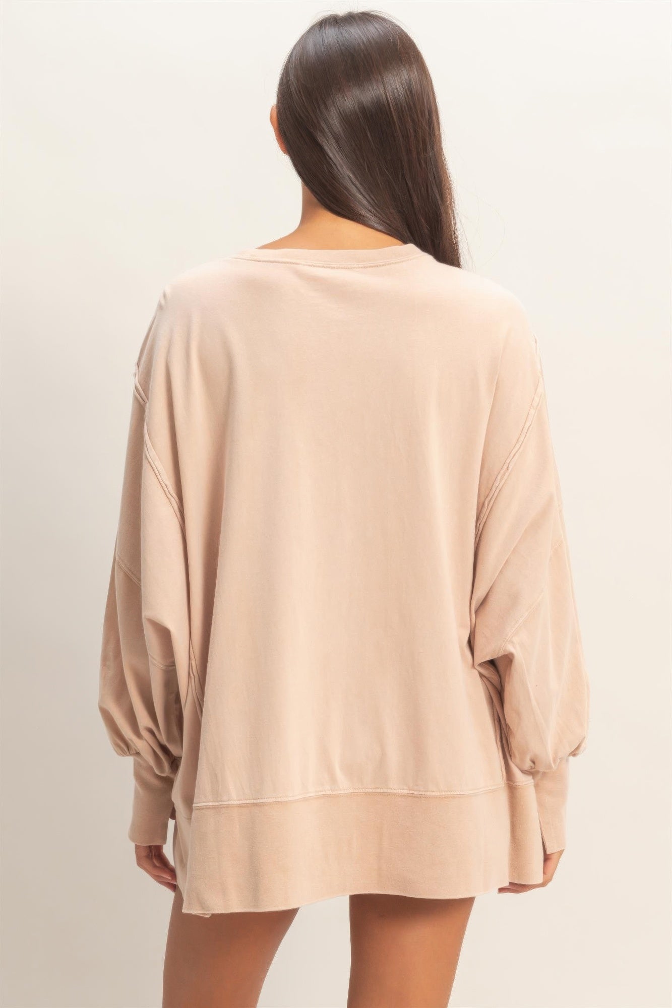 hyfve oversized seam Hyfve Oversized Seam Detail Long Sleeve Top view 10 (top) - shop at us.meeeshop