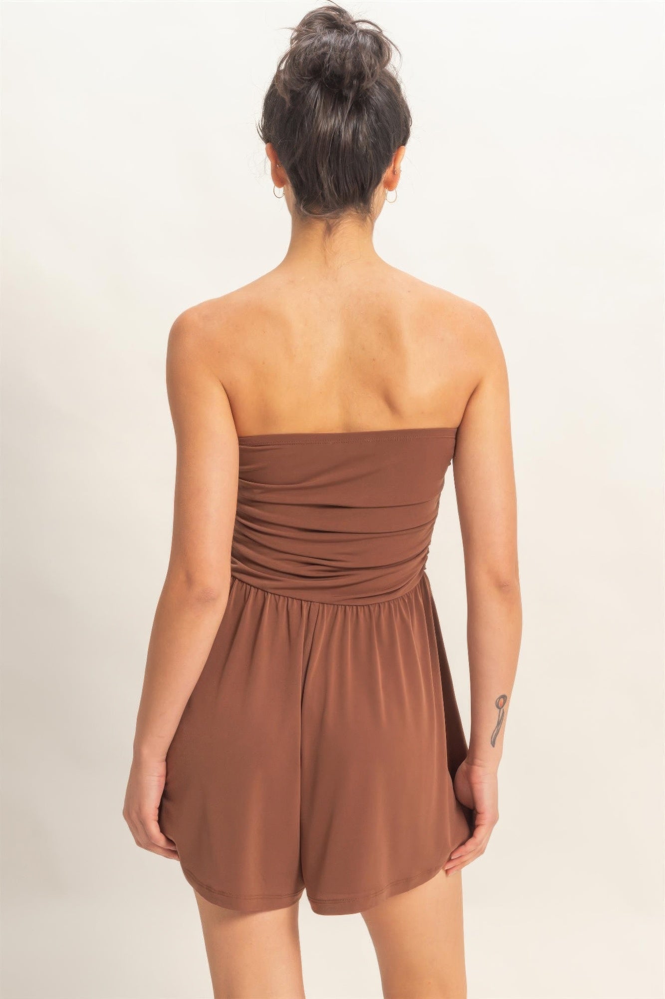 Hyfve Strapless Shirred Waist Romper view 10 - Hyfve Strapless Dress (one-piece)