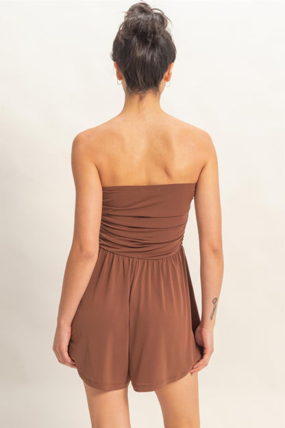 Hyfve Strapless Shirred Waist Romper view 10 - Hyfve Strapless Dress (one-piece)