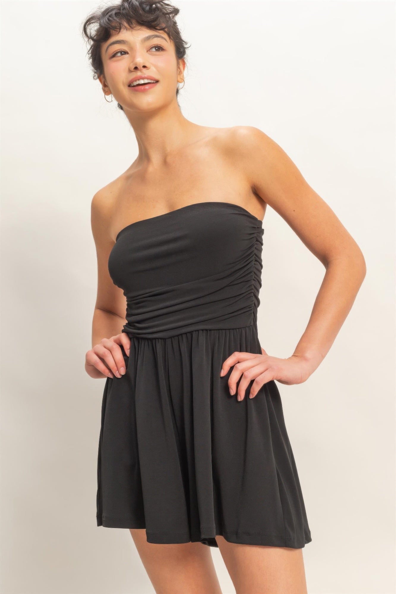 Hyfve Strapless Shirred Waist Romper view 16 - Hyfve Strapless Dress (one-piece)