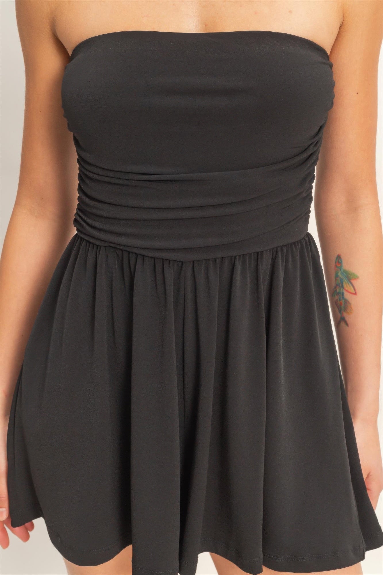 Hyfve Strapless Shirred Waist Romper view 18 - Hyfve Strapless Dress (one-piece)