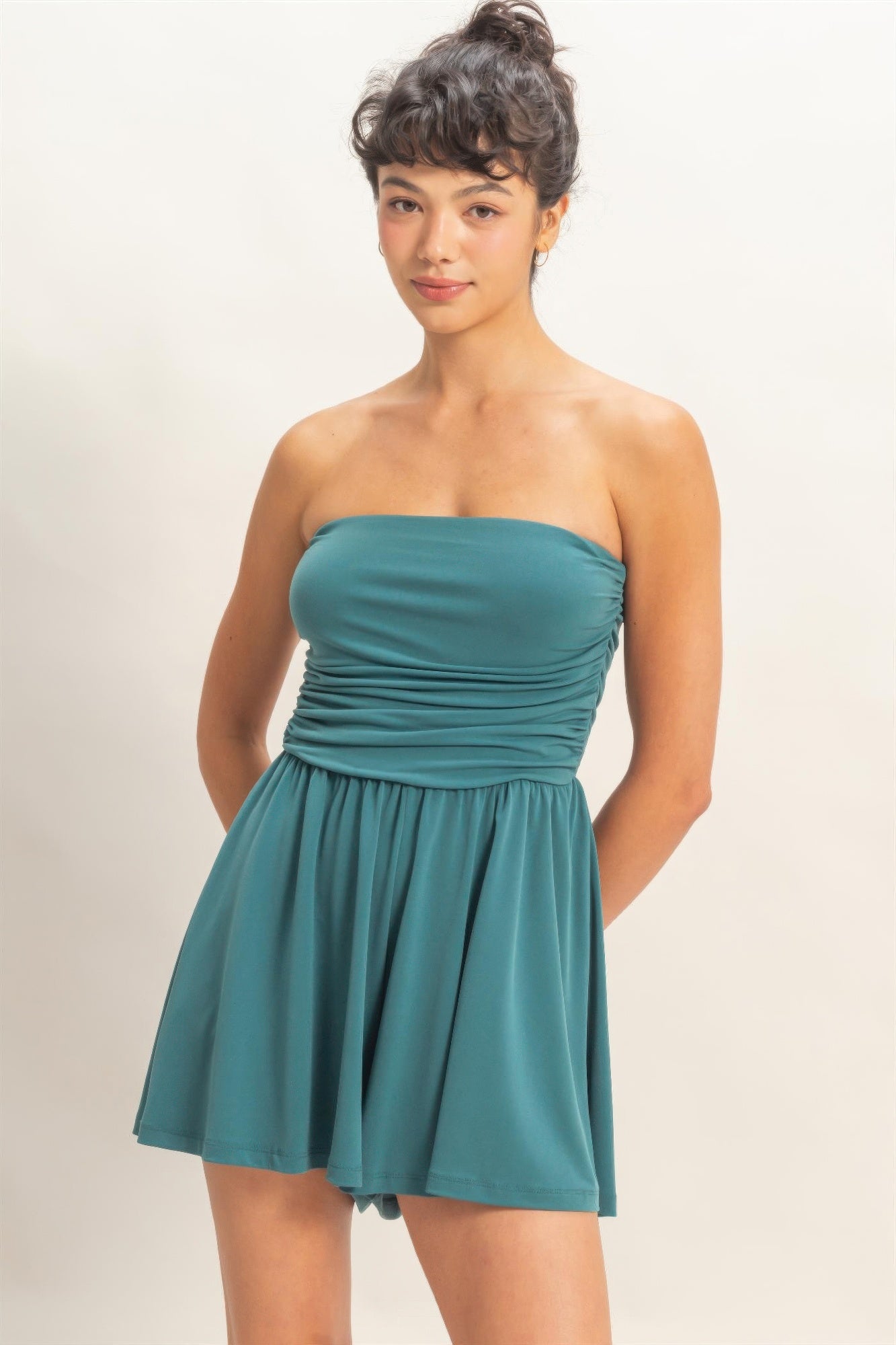 Hyfve Strapless Shirred Waist Romper view 21 - Hyfve Strapless Dress (one-piece)