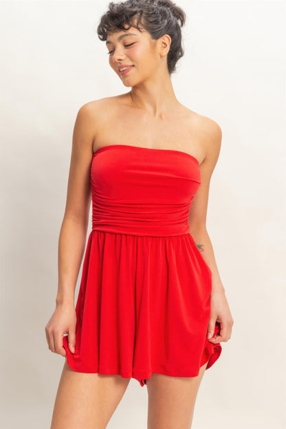 Hyfve Strapless Shirred Waist Romper view 26 - Hyfve Strapless Dress (one-piece)