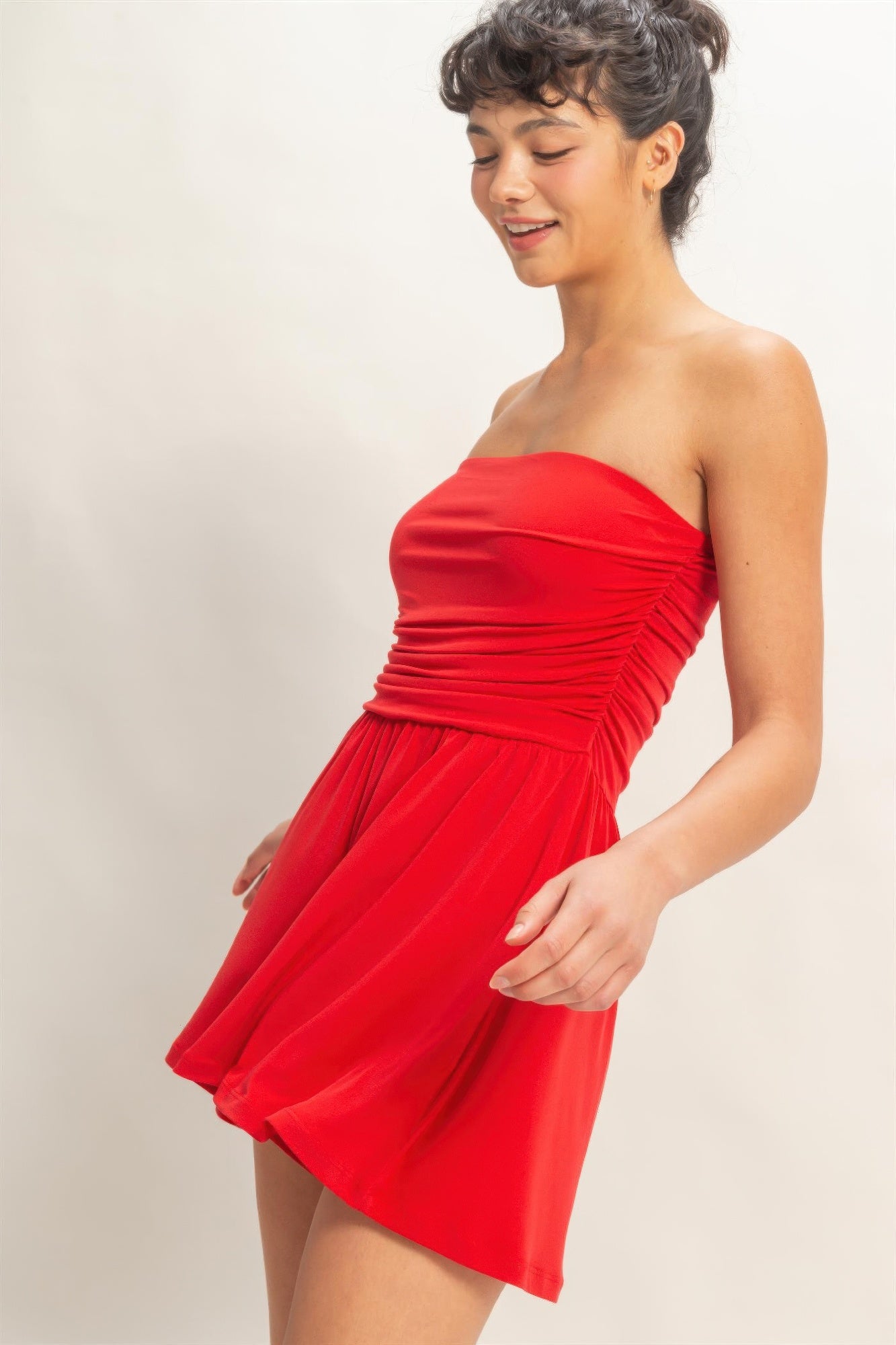 Hyfve Strapless Shirred Waist Romper view 28 - Hyfve Strapless Dress (one-piece)