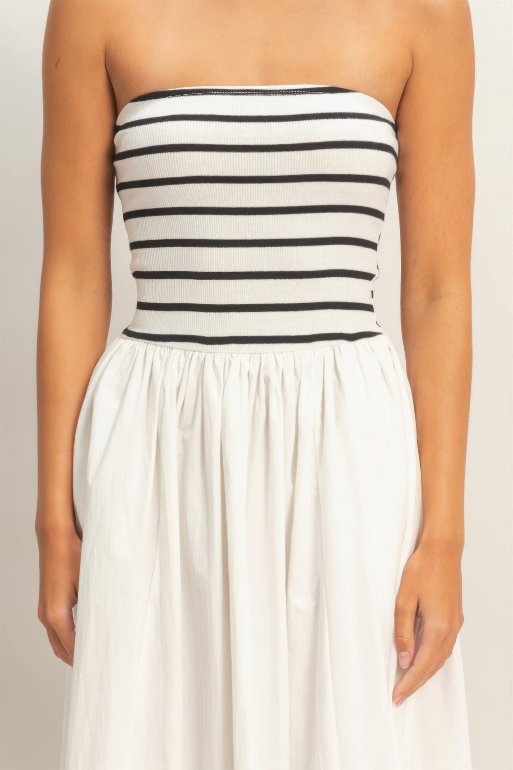 Hyfve Striped Strapless Flowy Midi Dress view 10 (dress) - striped dress meaning, how to wear a striped - shop at us.meeeshop