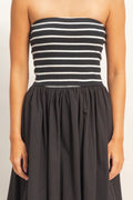Hyfve Striped Strapless Flowy Midi Dress view 17 (dress) - striped dress meaning, how to wear a striped - shop at us.meeeshop