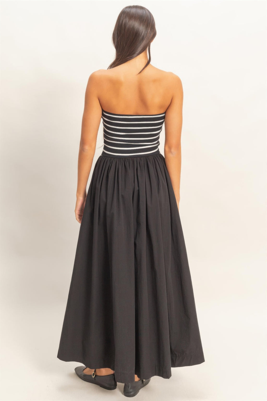Hyfve Striped Strapless Flowy Midi Dress view 18 (dress) - striped dress meaning, how to wear a striped - shop at us.meeeshop