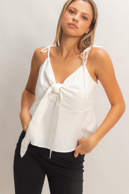 Hyfve Tie Front Spaghetti Strap Top view 14 - Hyfve Tank Top