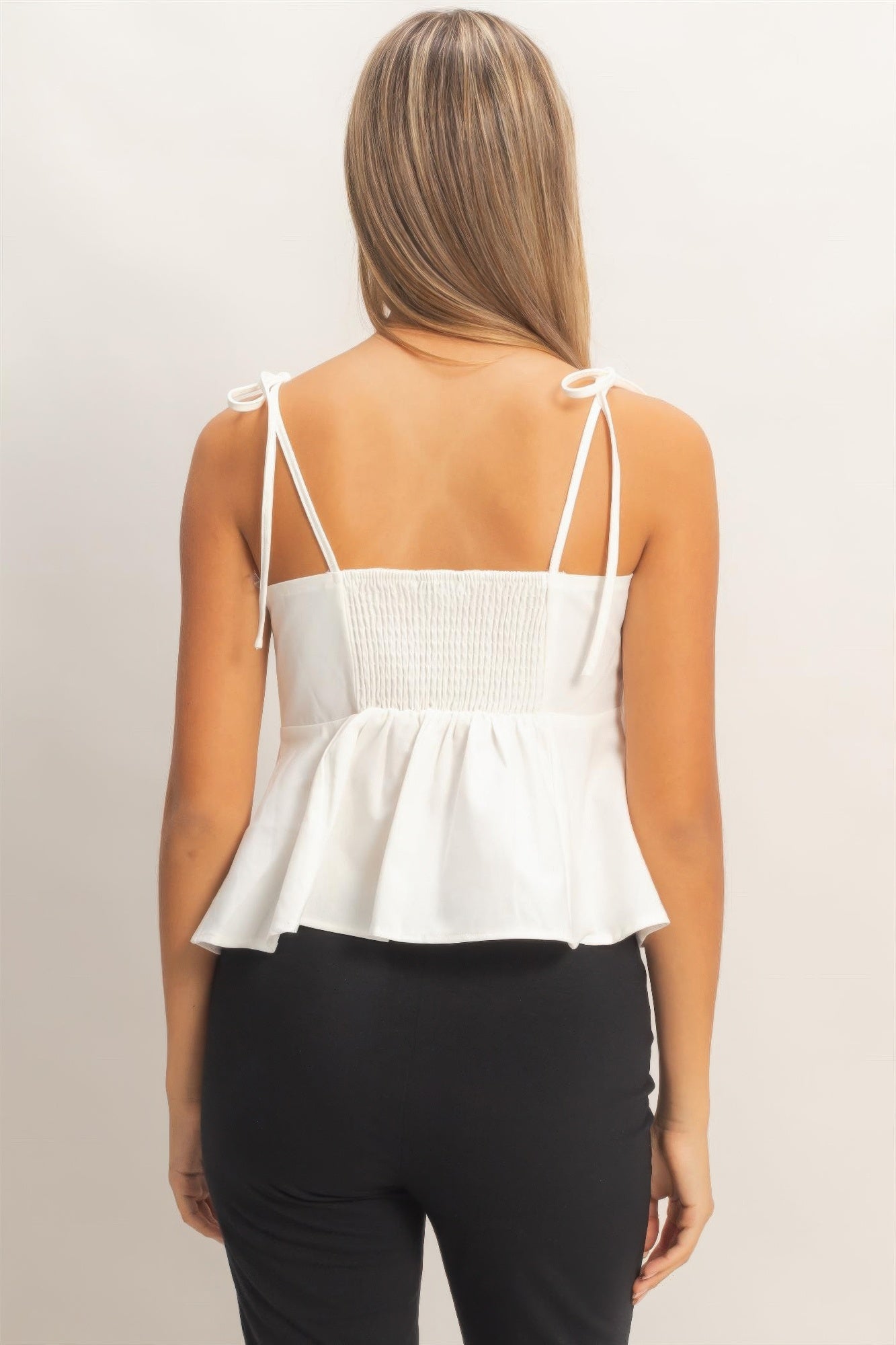 Hyfve Tie Front Spaghetti Strap Top view 17 - Hyfve Tank Top