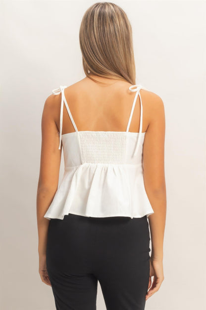 Hyfve Tie Front Spaghetti Strap Top view 17 - Hyfve Tank Top