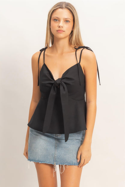 Hyfve Tie Front Spaghetti Strap Top view 18 - Hyfve Tank Top