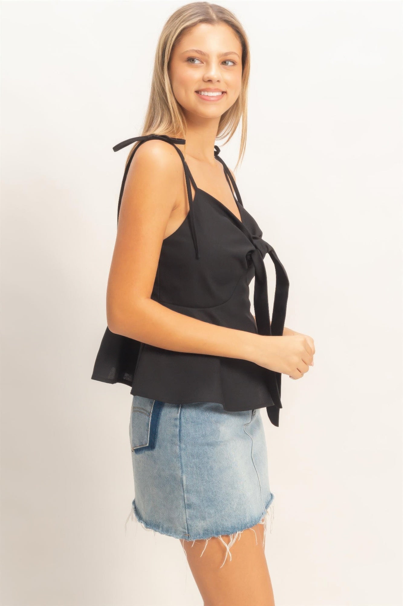 Hyfve Tie Front Spaghetti Strap Top view 21 - Hyfve Tank Top
