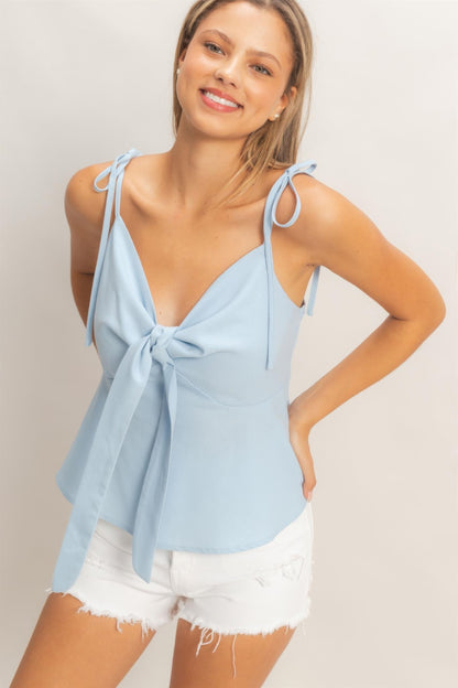 Hyfve Tie Front Spaghetti Strap Top view 8 - Hyfve Tank Top